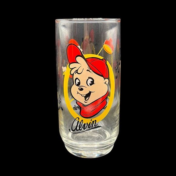 Vintage Alvin & The Chipmunks & Chipettes Drinking Glasses Set of 4 - 1980s - Picture 3 of 10